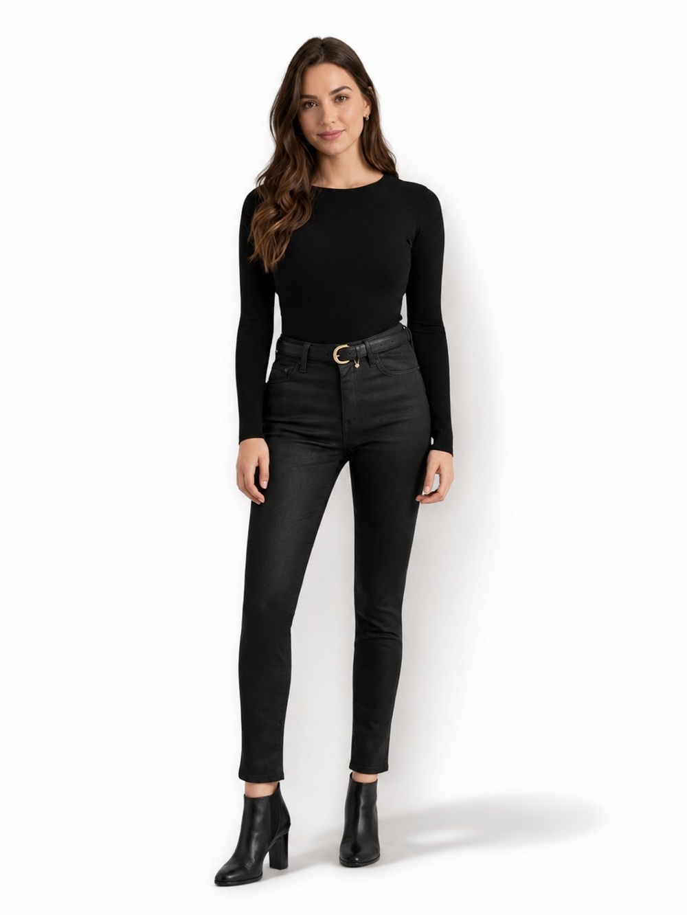 Ralph Lauren Black High-Rise Skinny Ankle Super Stretch Jeans Size 26
